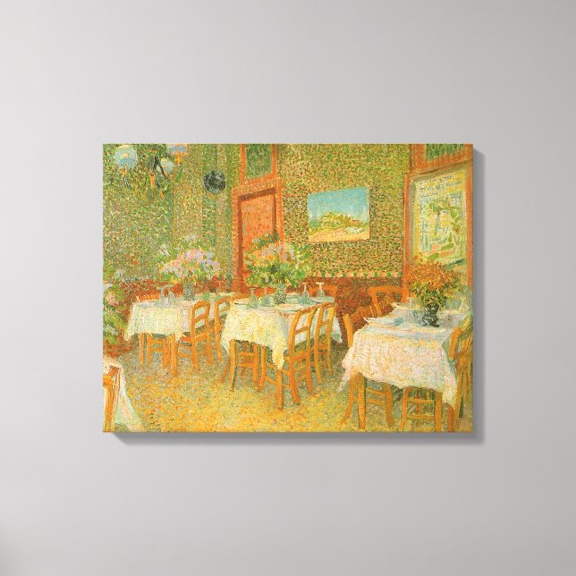 Toile Vincent van Gogh - Intérieur d'un restaurant (Recto)