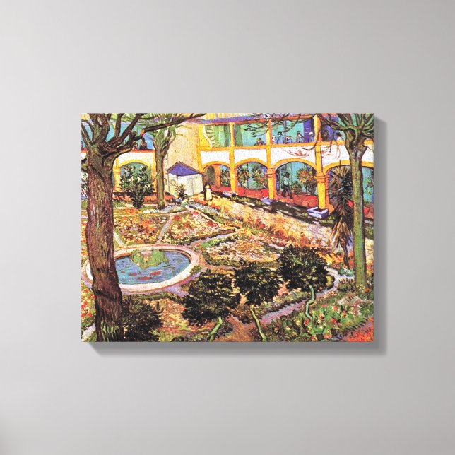 Toile Vincent Van Gogh - Jardin De L'Hôpital À Arles (Recto)