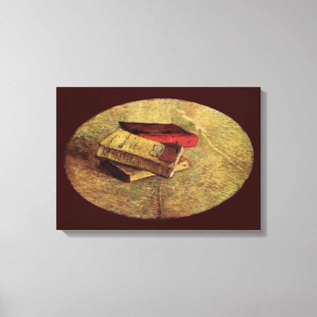 Toile Vincent van Gogh - La vie morte avec trois livres (Recto)