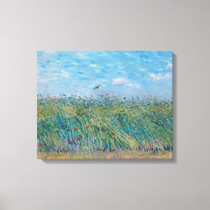 Toile Vincent Van Gogh - Le champ de blé avec une point