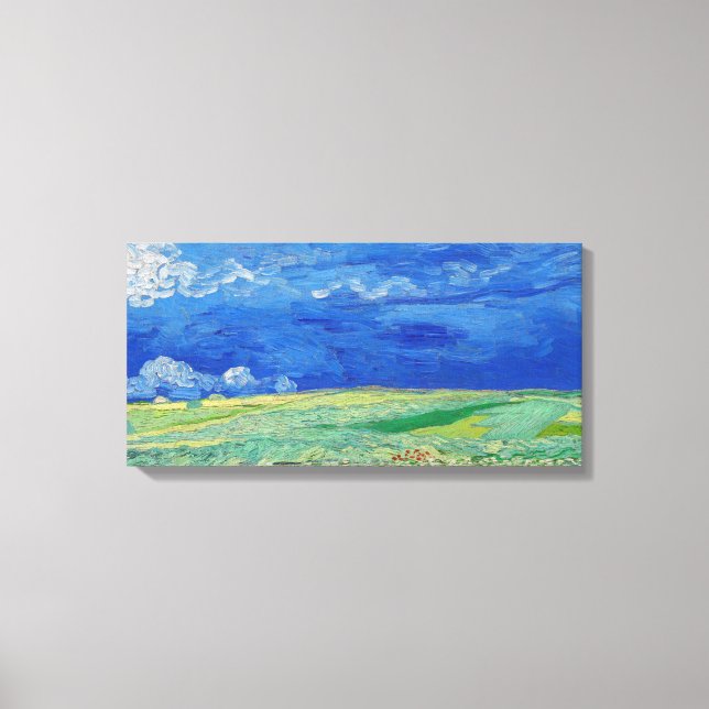 Toile Vincent van Gogh - Les champs de roues sous Thunde (Recto)
