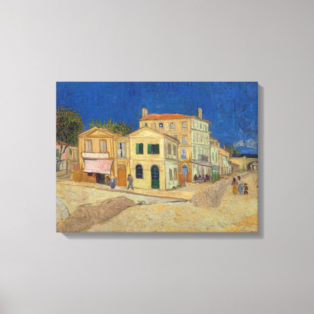 Toile Vincent van Gogh - Maison Jaune / Rue (Recto)