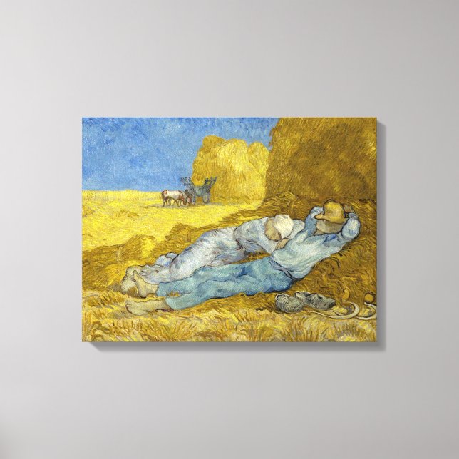 Toile Vincent Van Gogh - Mion, Repos / Travail / Siesta (Recto)
