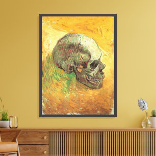 Toile Vincent van Gogh - Nature morte avec crâne