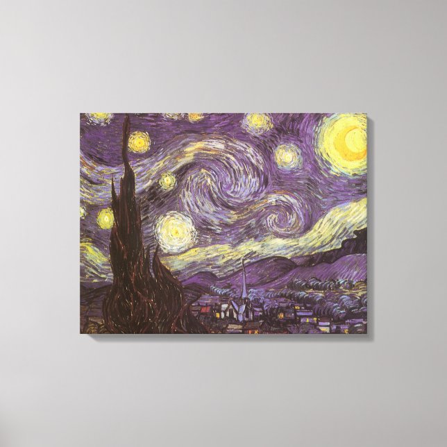 Toile Vincent van Gogh - Nuit étoilée (Recto)