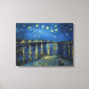 Toile Vincent van Gogh - Nuit étoilée sur le Rhône