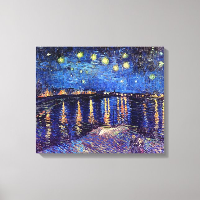 Toile Vincent Van Gogh - Nuit étoilée Sur Le Rhône (Recto)