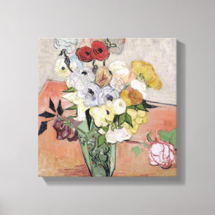 Toile Vincent van Gogh   Rose et anémones, 1890