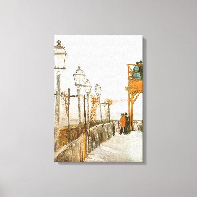 Toile Vincent van Gogh - Terrasse et belvédère (Recto)