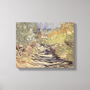 Toile Vincent van Gogh une route dans St Remy