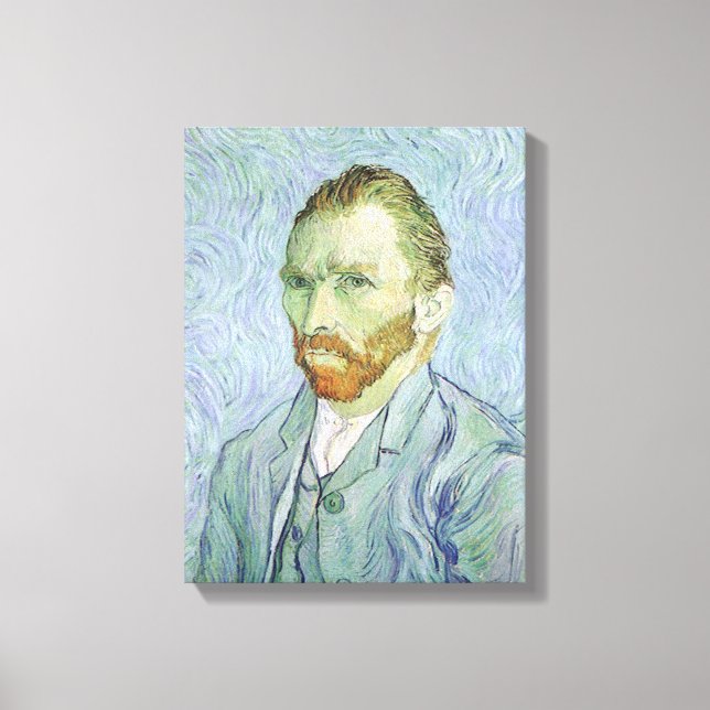 Toile Vincent van Gogh - Van Gogh Autoportrait en bleu (Recto)