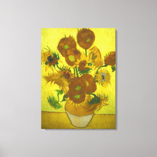 Toile Vincent van Gogh - Vase 12 Tournesols