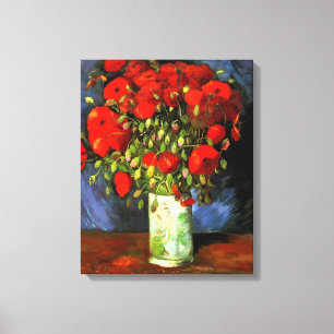 Toile Vincent Van Gogh Vase Avec Des Poppies Rouges Art 