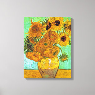 Toile Vincent Van Gogh - Vase Avec Douze Tournesols