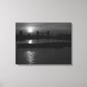 Toile Vintage Angleterre Londres sunset Tower Bridge