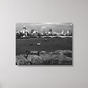 Toile Vintage Angleterre Londres Thames river skyline ci