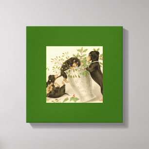 Toile Vintage Christmas Victorian