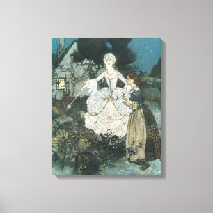 Toile Vintage Cinderella Fairy Godmère par Edmund Dulac
