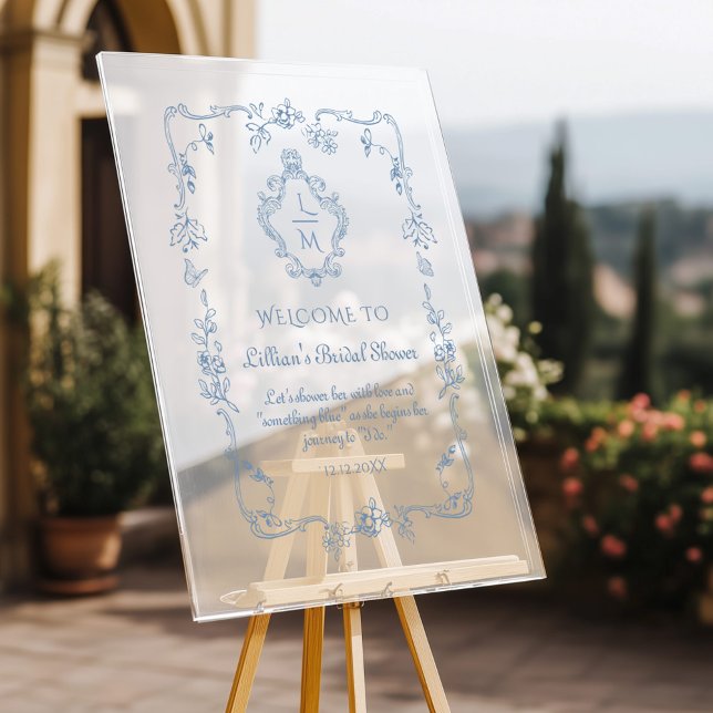 Toile Vintage Crest Bride douche Bienvenue (Créateur téléchargé)