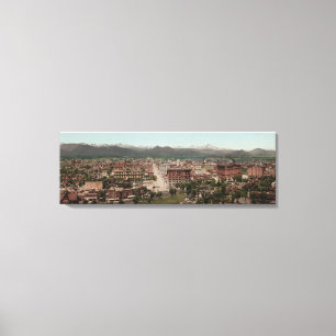 Toile Vintage Denver Colorado panorama du XIXe siècle