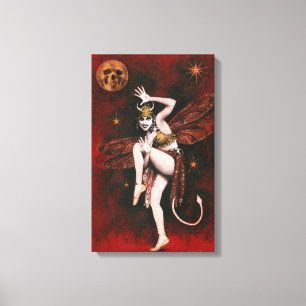 Toile Vintage Devil Danseuse Danseuse Enveloppé Canvas
