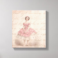 Vintage fille Ballerina dans un Tutu rose