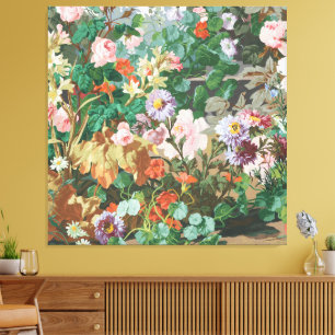 Toile Vintage Floral Jardin d'Hiver par Edouard Müller