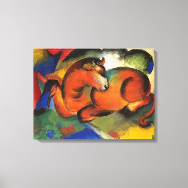 Toile Vintage Franz Marc Red Bull (Recto)