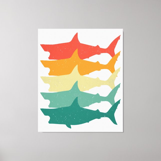 Toile Vintage grand requin blanc (Recto)