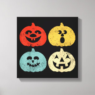 Toile Vintage Halloween Citrouille Funny Retro Cadeau