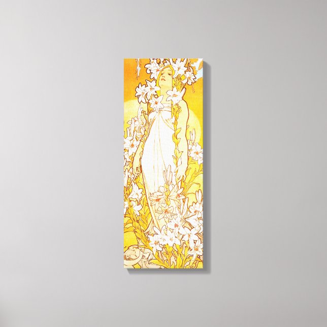 Toile Vintage Lily par Alphonse Mucha (Recto)