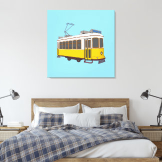 Toile Vintage Lisbon Tram Icon