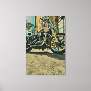 Toile vintage motorcyclist birthday gift