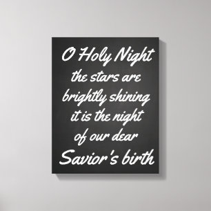 Toile Vintage O Holy Night   Script de Noël du tableau n