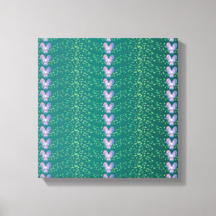 Toile Vintage Turquoise Floral Violets fond d'écran moti