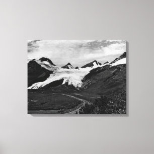 Toile Vintage USA Alaska Worthington glacier été