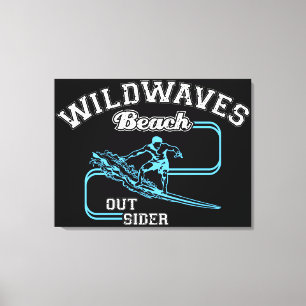 Toile Vintage Wild Waves Beach Surf extérieur