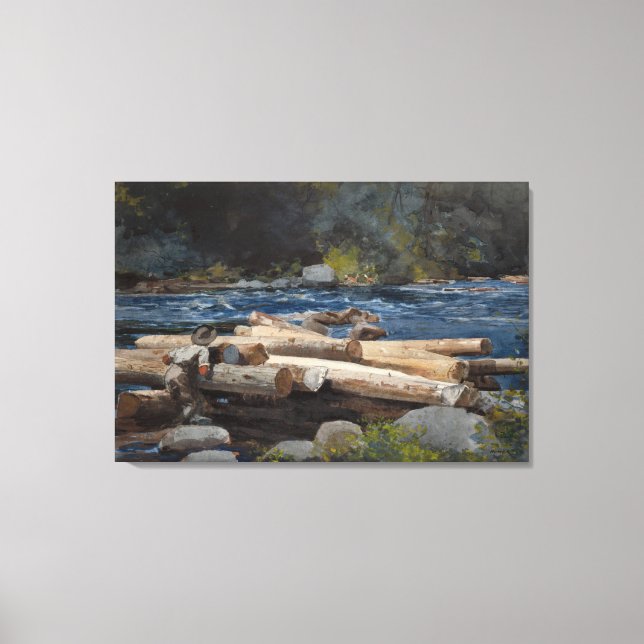 Toile Vintage Winslow Homer Hudson River (Recto)