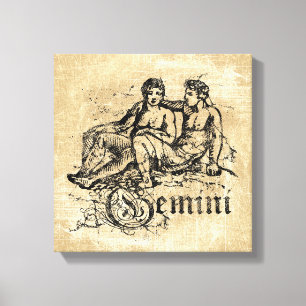 Toile Vintage Zodiac Gemini
