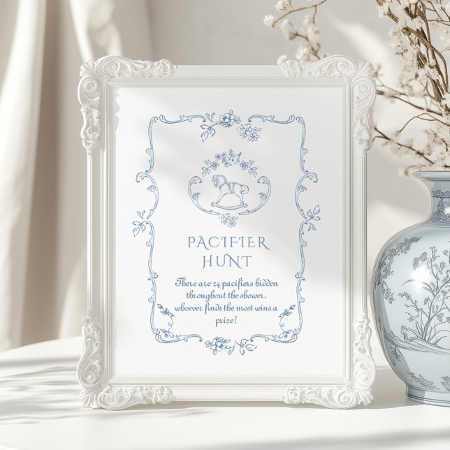 Toile Vintages Chinoiserie Schnuller Jagdspiel Poster (Von Creator hochgeladen)