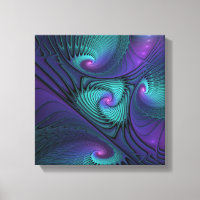 Violet rencontre Turquoise moderne art fractal abs