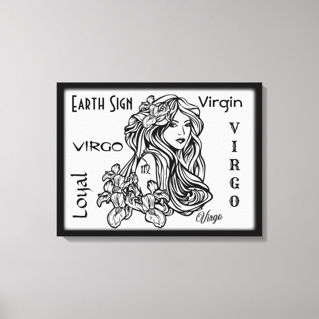 Toile Virgo La Vierge Zodiac encadrée (Recto)