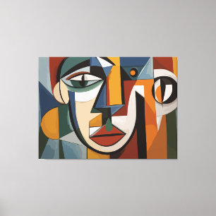 Toile Visage artistique abstrait