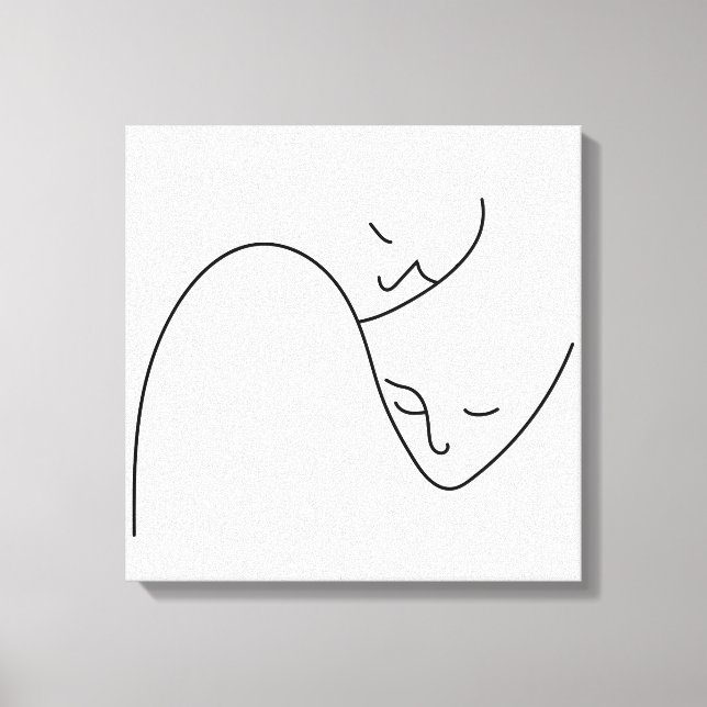 Toile Visages de personnes lignes soutien partenaire (Recto)