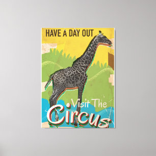 Toile Visite vintage de l'affiche du cirque