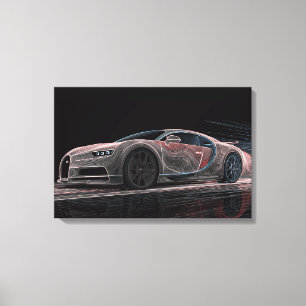 Toile Vitesse fluide Art automobile (24" x 16")