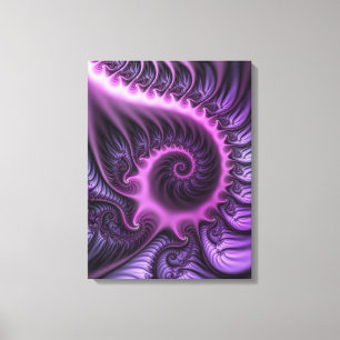 Toile Vivid Cool Abstrait rose violet Fractal Art Spiral