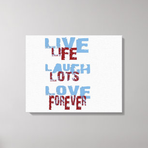 TOILE VIVRE RIRE AMOUREUX CANVAS