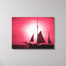 Voile Aruba Crépuscule Profonde Brume Rouge (Paysa