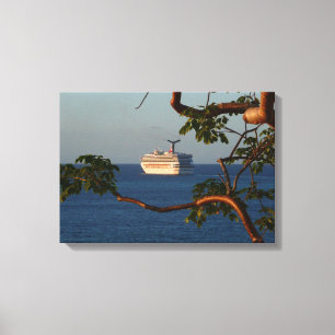 Toile Voilier vers le coucher du soleil I Vacances de cr